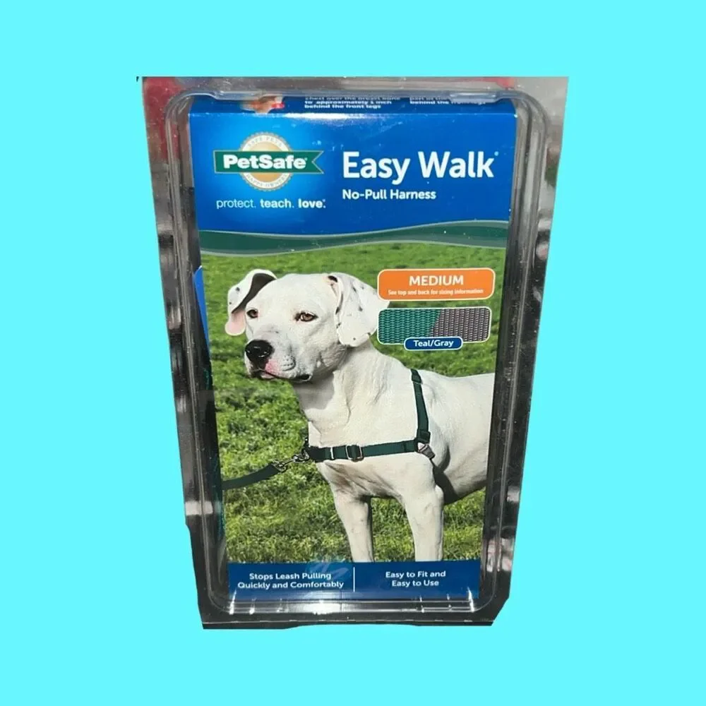 NIB Pet Safe Walking/Training Harness For Medium Sized Dogs Teal & Gray